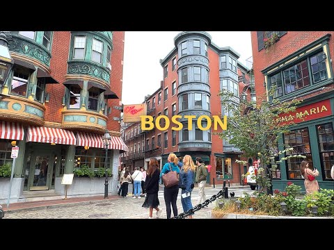 [4K]🇺🇸 Walking Downtown Boston, MA 🍂:  Historic Freedom Trail & North End | Nov. 2024