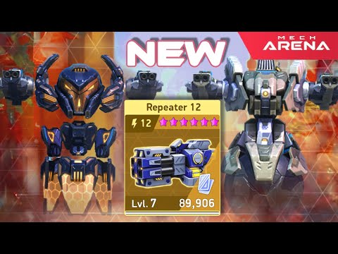 NEW Weapon Repeater 12 - Vortex vs Nomad vs Surge | Mech Arena