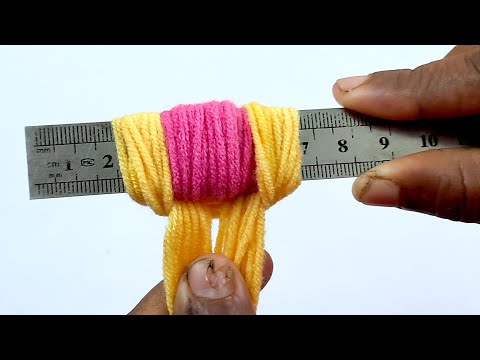 Amazing Woolen Flowers - Super Easy Woolen Flower Making Trick using Scale