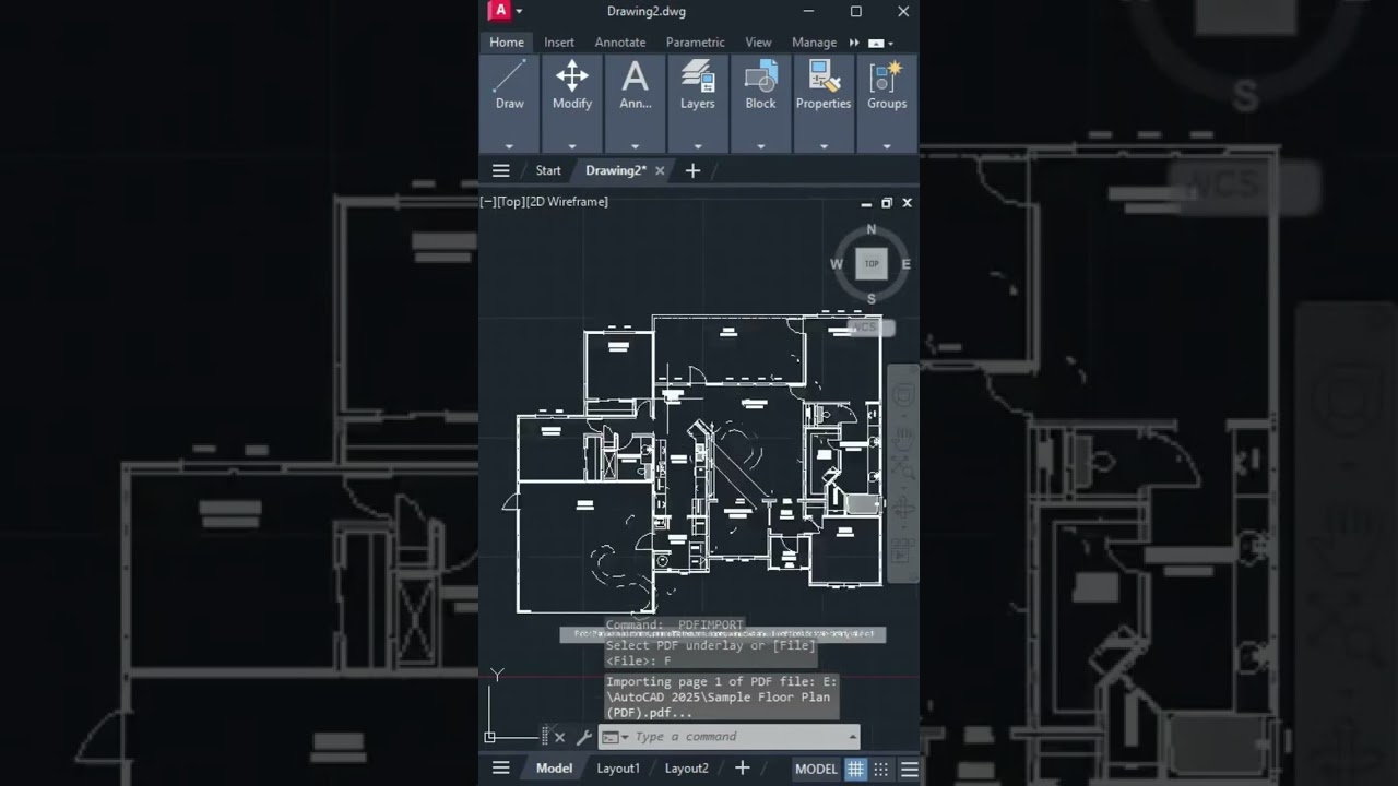 How to Open PDF Floor Plan into AutoCAD