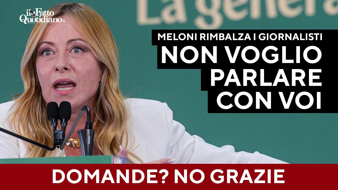 Meloni ai giornalisti: “Non voglio parlare con voi”