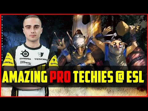 Secret.KuroKy AMAZING PRO Techies vs Fnatic @ ESL One Dota 2 gameplay