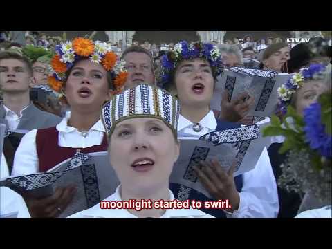 Latvian Song Festival 2018 - "Krustiem zvaigznes debesīs" (English Subtitles/English Translation)