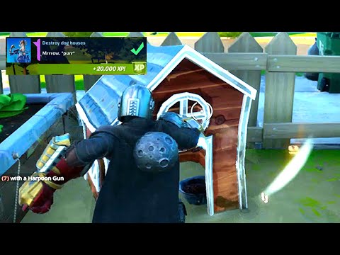 Destroy Dog Houses (3/3) - Fortnite Week 2 Epic Quest