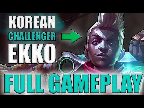 KOREAN CHALLENGER EKKO JUNGLE UNKILLABLE 1 SHOT BUILD! (patch 9.22)