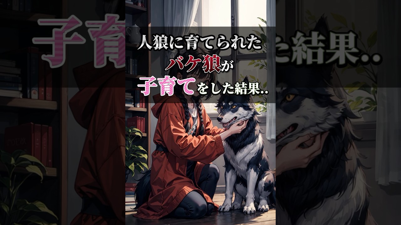 人狼に育てられた【バケ狼】が子育てをした結果... #shorts #ai #wolf