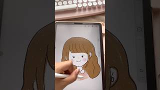 ほんわかな女の子 リクエストお待ちしてます #イラストメイキング #イラスト #tablet