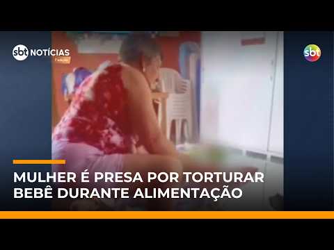 Mulher é presa por torturar bebê durante alimentação em Bom Princípio (RS) | #SBTNotícias