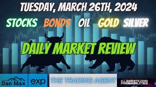 Daily Market Review for Tuesday, March 26th, 2024 for #stocks  #oil  #bonds  #gold  and #silver