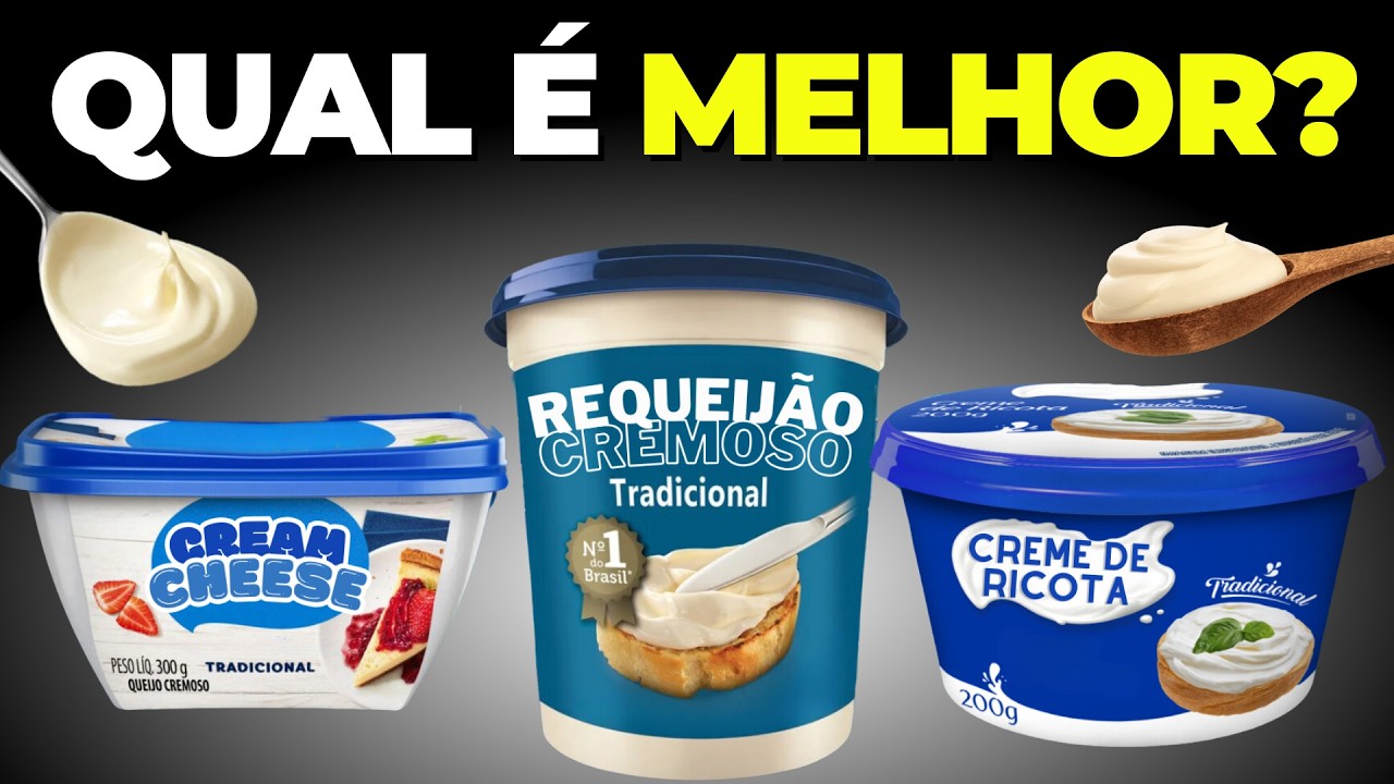 REQUEIJÃO, CREAM CHEESE ou CREME DE RICOTA: QUAL É MAIS SAUDÁVEL?