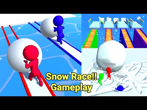Snow Race Game Gameplay - YouTube