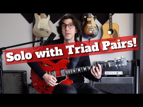 Triad Pairs! How to Solo Using Triad Pairs Over G7 - Blues - Jazz - Funk - Fusion Guitar Lesson