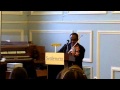 John Blake, Jr., jazz violin, performs an impromptu piece at Settlement Music School