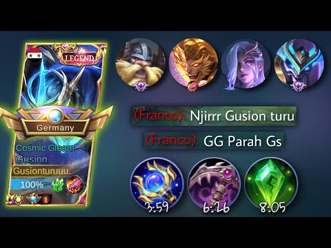 TOP GLOBAL GUSION GAMEPLAY FAST HAND - CARA MAIN GUSION FAST FARMING - BUILD GUSION TERSAKIT 2022