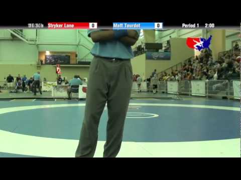 University Nat`ls FS  120 KG / 264.5 lbs: Stryker Lane vs. Matt Tourdot