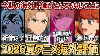 【2026年夏アニメ】今期の海外人気No.1は？｢2026夏アニメ｣の海外評価がヤバすぎる...！【無職転生3期】【正反対な君と僕2期】【天幕のジャードゥーガル】【ヤニすう】【さよならララ】
