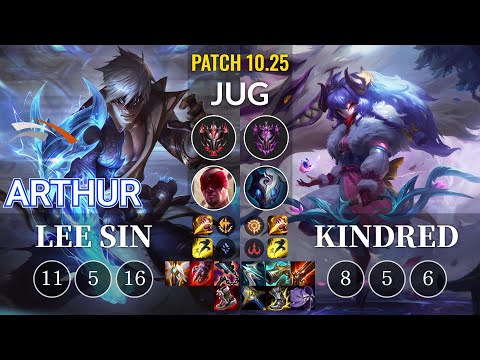 HLE Arthur Lee Sin vs Kindred Jungle - KR Patch 10.25
