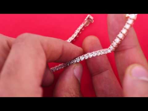 Tennis Chain Necklace 10k Rose Gold 