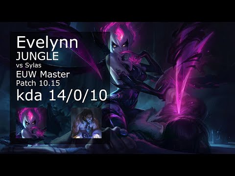 Evelynn Jungle vs Sylas - EUW Master 14/0/10 Patch 10.15 Gameplay