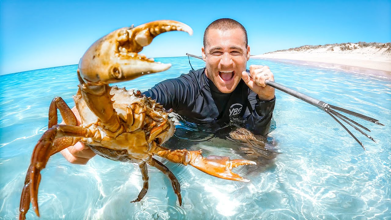 Survival Catch And Cook With My Hand Spear On Remote Island