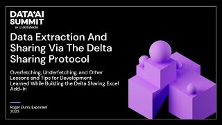 Data Extraction and Sharing Via The Delta Sharing Protocol