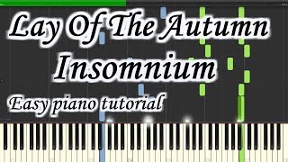 Insomnium - Lay Of The Autumn - Very easy and simple piano tutorial synthesia cover