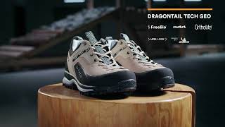 DRAGONTAIL TECH GEO, earth brown/parchment white