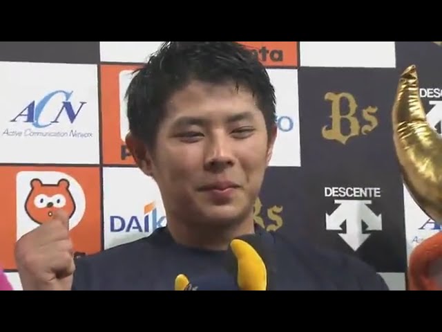 バファローズ・若月選手ヒーローインタビュー 2017/8/11 Bs-E