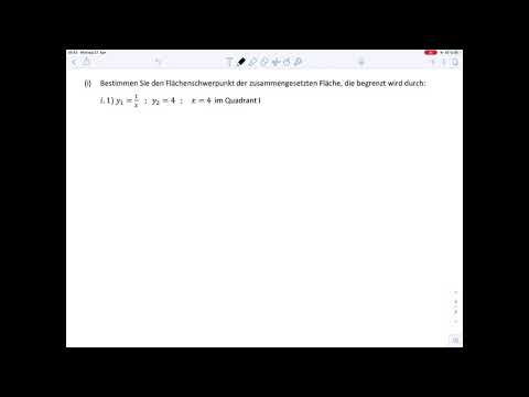 Übungsblatt8 Aufgabe i.1 – Schwerpunkt Doppelintegral
