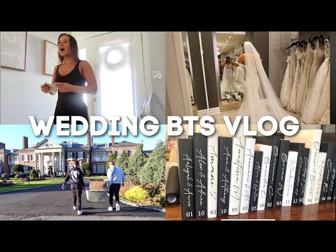 1 HOUR WEDDING BTS: prepping the venue, 1st time trying my dress on, sissy is MOVING BACK & MORE! 🥹