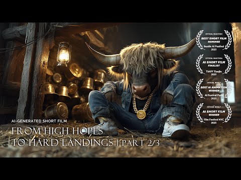 AI short film | The secret of the mountain hut | Part 2/3 From high hopes to hard landings