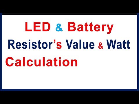LED resistor resistance & wattage calculation, Experiment Video