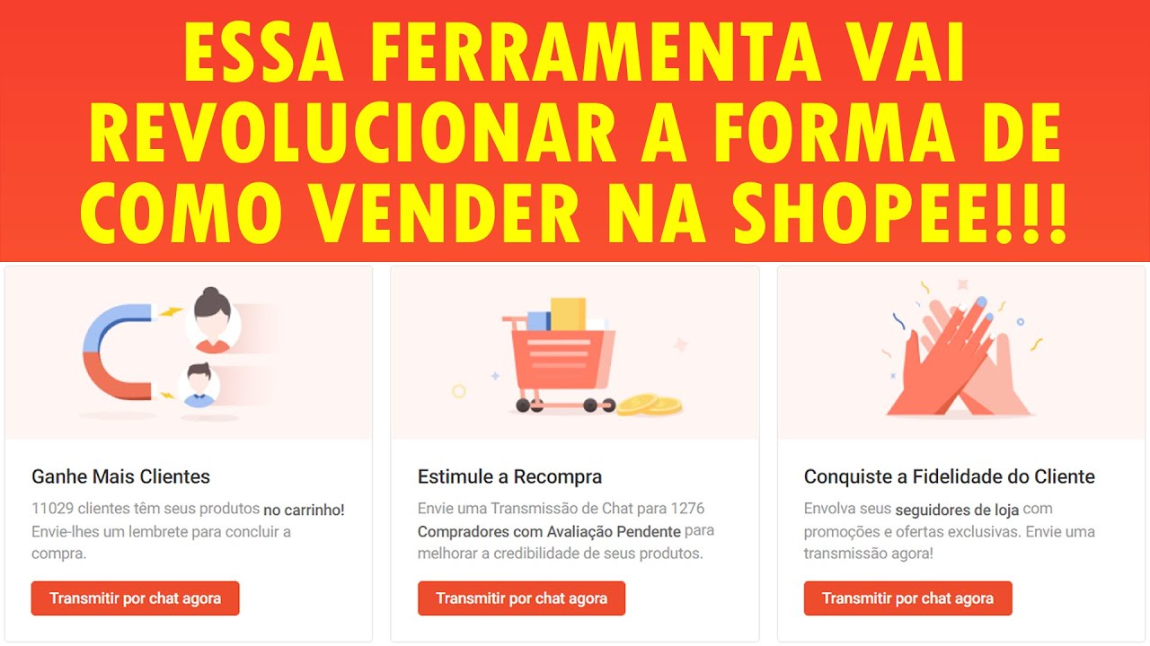 Essa Ferramenta Vai Revolucionar a Forma de Como Vender na Shopee (Transmissão Por Chat)