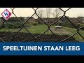 Speeltuinen plotseling leeggehaald: 'Eén grote zwarte zandvlakte'