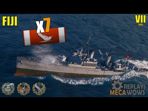 Cruiser Fiji 7 Kills & 134k Damage | World of Warships Gameplay