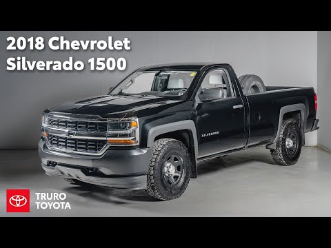 2018 Chevrolet Silverado 1500 Regular Cab Long Box 4-Wheel Drive Work Truck in Black for sale at Truro Toyota in Truro, NS