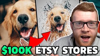FINDING $100K+ ETSY STORES + RECREATING THEIR DESIGNS IN UNDER 5 MINS!