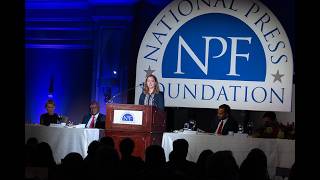 Jennifer Shutt Accepts 2025 Everett McKinley Dirksen Award for Distinguished Reporting of Congress
