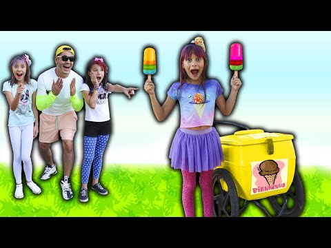 BIANKINHA FINGE BRINCAR DE VENDER SORVETE 5 - Biankinha Pretend Play Selling Ice Cream