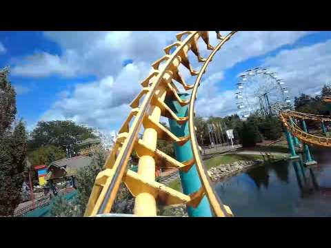 Front row point of view footage of Corkscrew