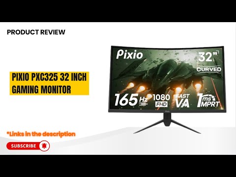 Pixio PXC325 32 inch 165Hz Refresh Rate FHD 1080p Resolution 1500R Curved VA Panel 1ms MPRT Response Time Adaptive Sync HDR Tilting Stand Gaming Monitor video review thumbnail