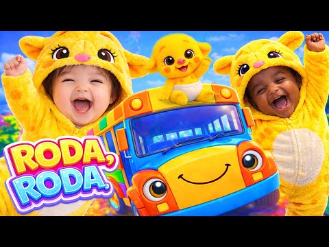 A Roda do Ônibus Roda Roda | Bebês Dançando com Baby Mu | Música Infantil