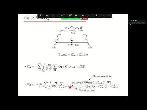Yambo Code School (04/08 April - ICTP) - GW approximation in 2D materials