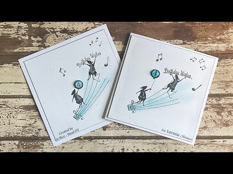 Cheeky Mice Birthday card by Jo Rice #laviniastamps #birthdaycard