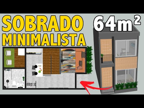 PROJETO DE SOBRADO PEQUENO COM 2 QUARTOS