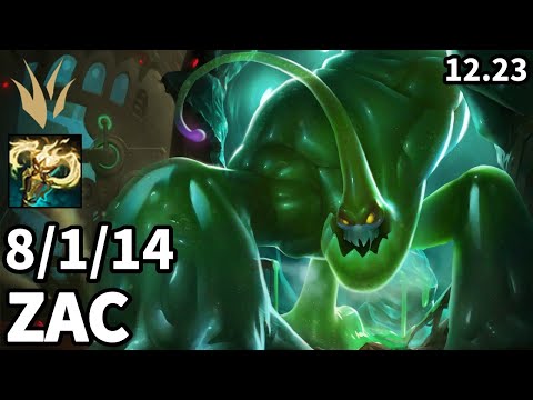 Zac Jungle vs Elise - EUW Grandmaster | Patch 12.23