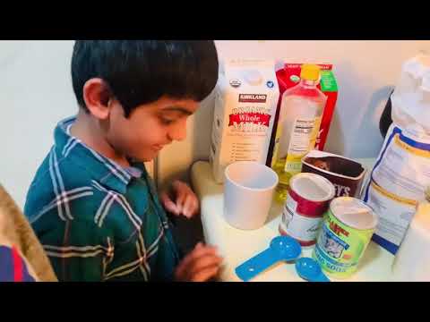 Mug cake with kids. Eggless cake in 2mins. Kids can easily make and enjoy. Superfast and less messy!