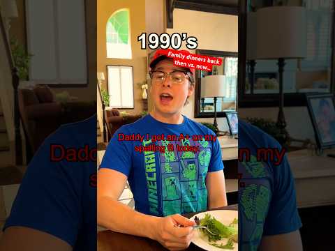 Family dinners back then vs. now… #shorts #funny #comedy #dinner #family #dad #mom #phone