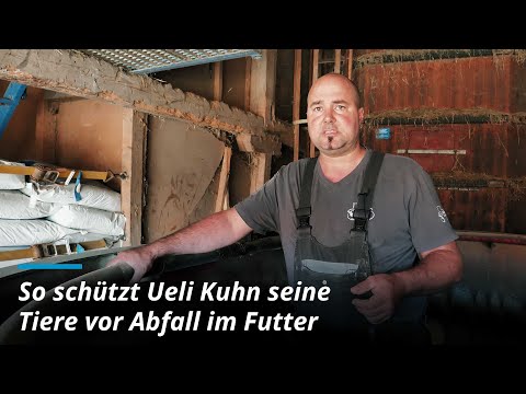 So schützt Ueli Kuhn seine Tiere vor Abfall im Futter