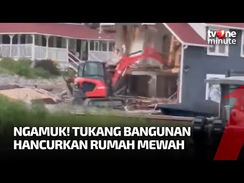 Gak Terima Dipecat, Tukang Bangunan Ngamuk Hancurkan Rumah Mewah | tvOne Minute